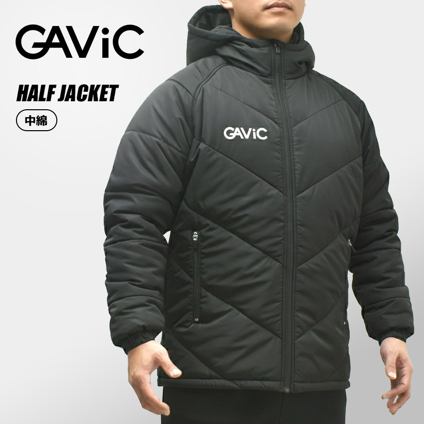 GAVIC フード付きブラックジャケット GAViC（ガビック） アウター メンズ ナカワタ ハーフコート GAVIC