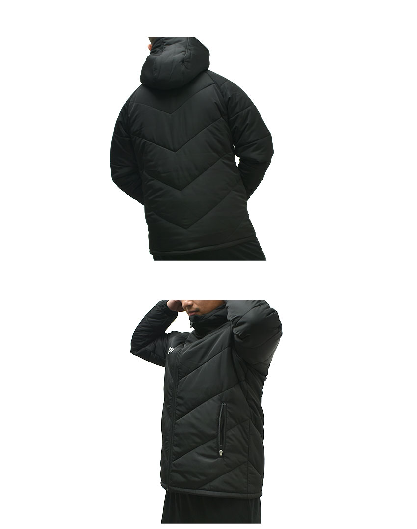 GAVIC フード付きブラックジャケット GAViC（ガビック） アウター メンズ ナカワタ ハーフコート GAVIC