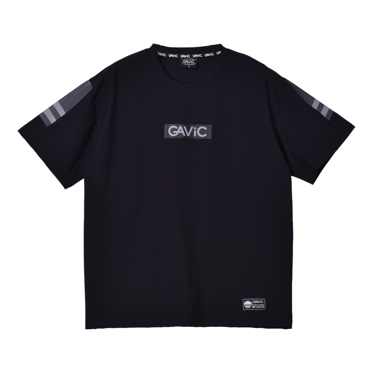 （ゆうパケット可） Tシャツ 半袖 メンズ アクティブ デザイン おしゃれ ガビック GAVIC GA7301 ブラック 黒 ホワイト｜z-craft｜02