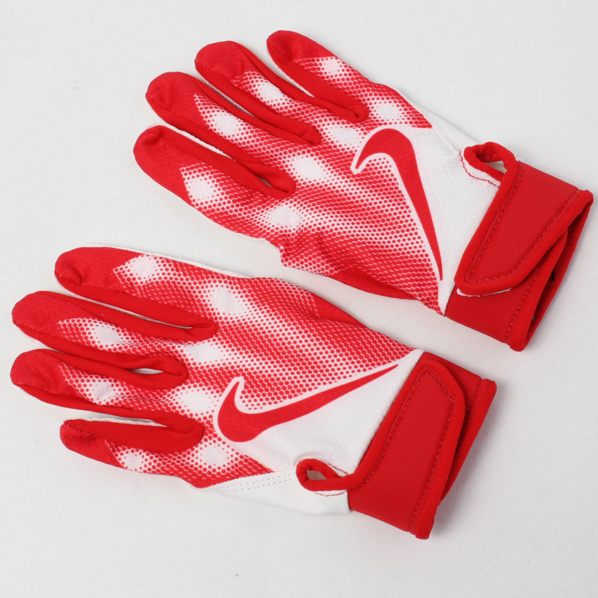 supreme NIKE コラボ　バッティンググローブ　アメフトグローブ　赤L 人気デザイナー コラボ NIKE supreme バッティンググローブ 赤L
