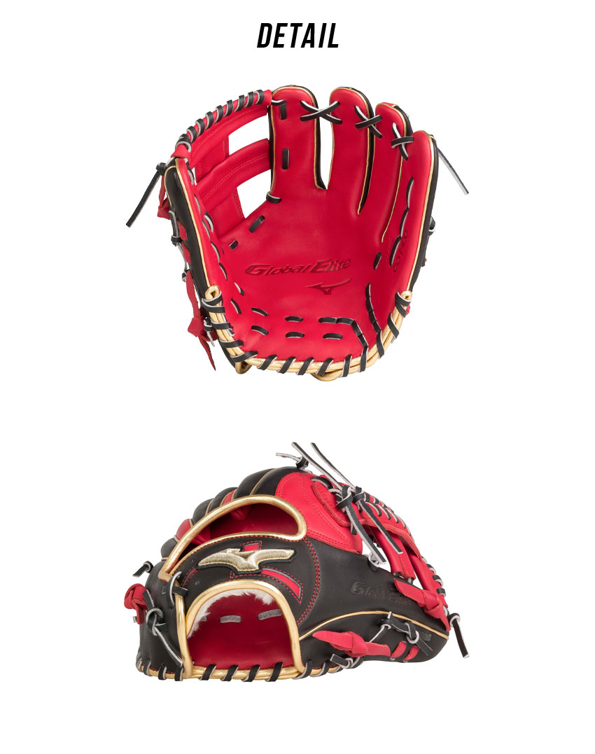Mizuno Global Elite グローブ 黒/赤 収納袋付き Mizuno Global Elite グローブ 黒/赤 収納袋付き グローブ