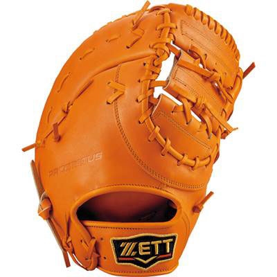 訳あり商品 ZETT 左投げ 硬式 ファーストミット ディープオレンジ ゼット 送料無料 グラブ メンズ レディース 硬式グラブ