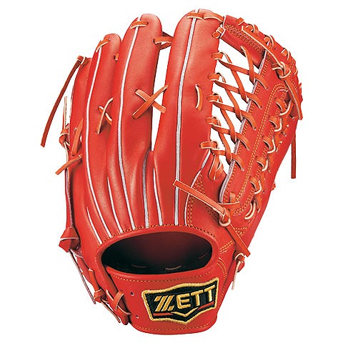 軟式グローブ外野用（ゼット／スポーツ用品）（色：オレンジ系