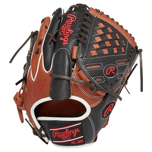 Grom 軟式グローブ イエロー/レッド ローリングス グローブ・ミット メンズ レディース 軟式 HOH MLB