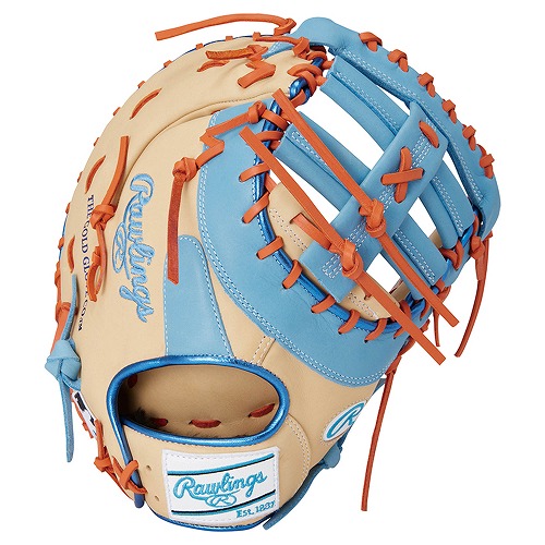 ローリングス グローブ・ミット ユニセックス 軟式 HOH MLB COLOR SYNC [ファースト用] サイズ 12.5 Rawlings GR4HM3ACD 茶 黒｜z-craft｜04