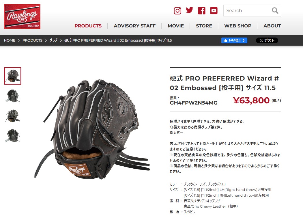 Rawlings（ローリングス） グローブ メンズ Rawlings GH4FPW2N54MG