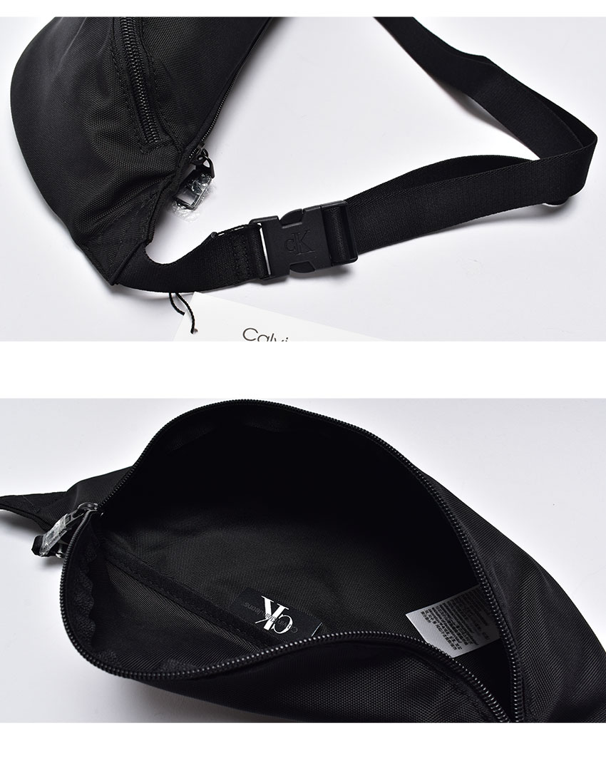 カルバンクライン【新品】ウエストバック　ボディーバック　CKロゴ　ブラック Calvin Klein（カルバン・クライン） ウエストポーチ ボールド ロゴ