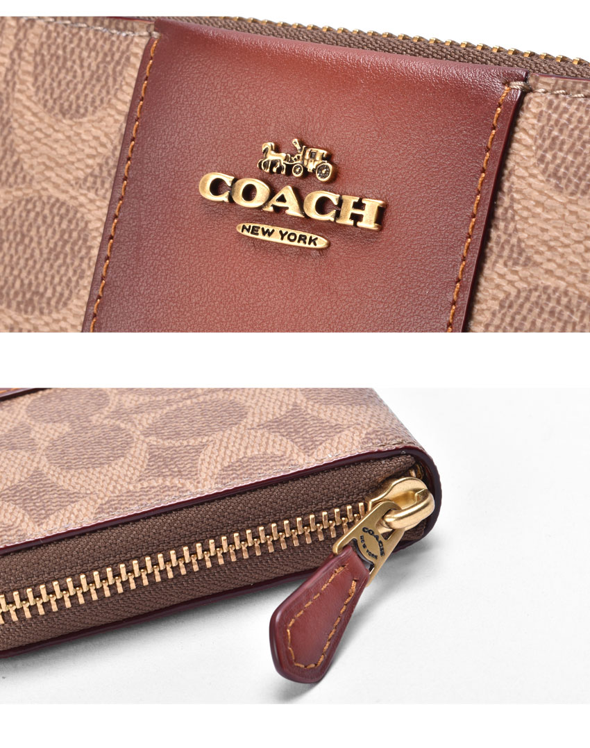 COACH（コーチ） 送料無料 長財布 レディース アコーディオンジップ