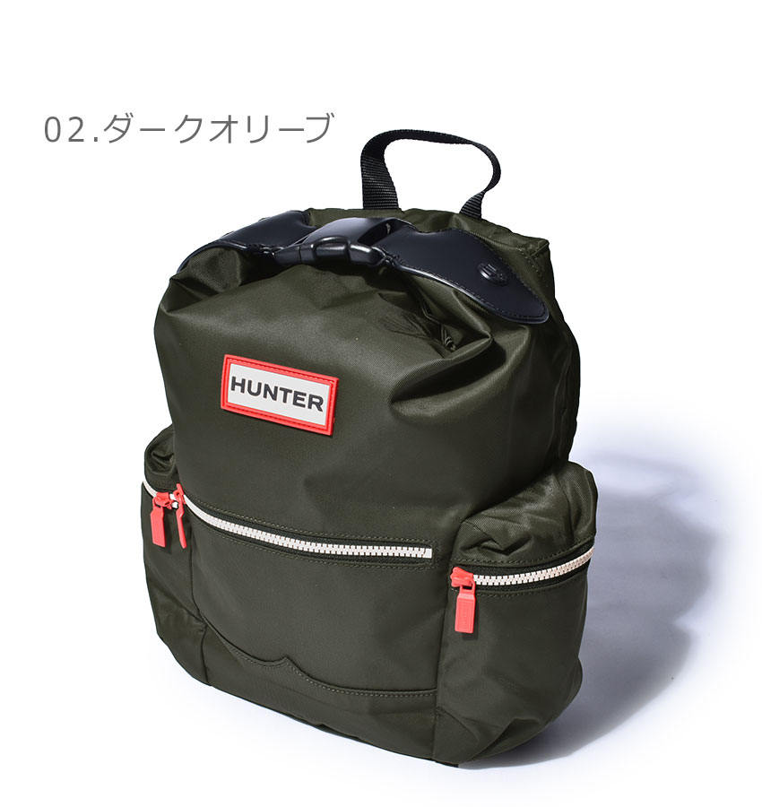 【美品】HUNTER オリーブグリーン バックパック HUNTER オリーブグリーン ナップザック リュック・バッグ
