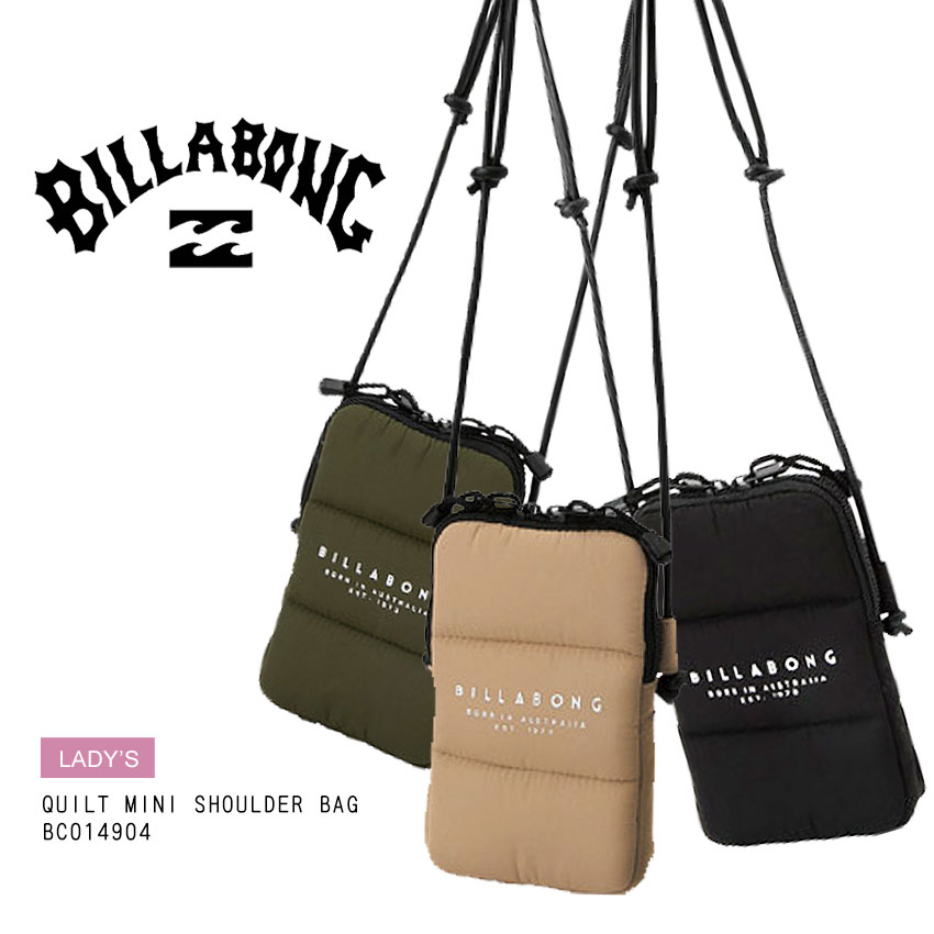 ビラボン ショルダーバッグ レディース キルトミニショルダーバッグ BILLABONG BC014904 ブラック 黒 グリーン ベージュ かばん