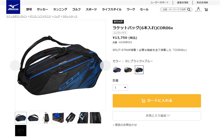 MIZUNO（ミズノ） ラケットケース メンズ レディース MIZUNO 63JDB001