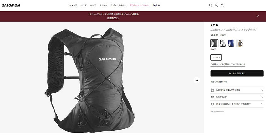 SALOMON（サロモン） バックパック メンズ レディース XT 6 SALOMON