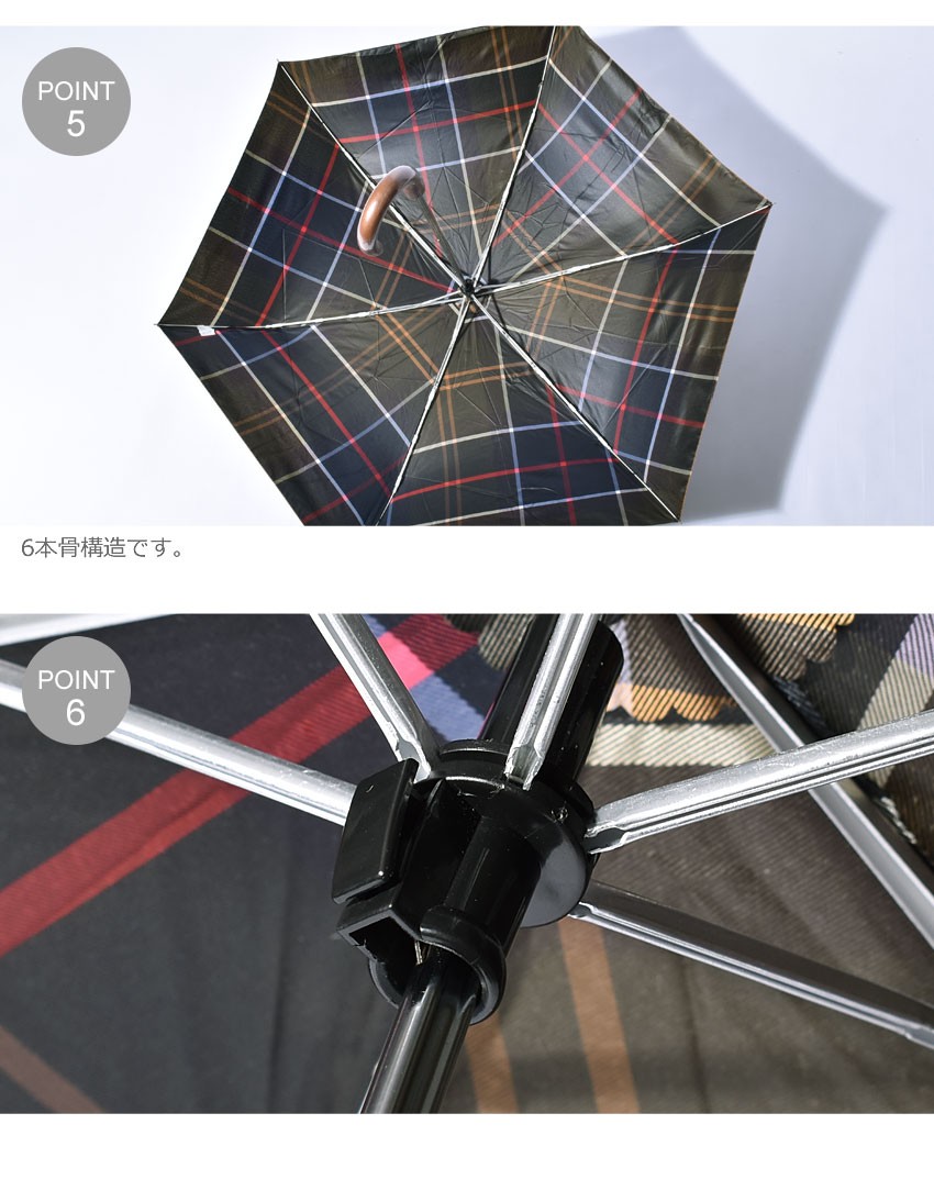Barbour BARBOUR バブアー 折りたたみ傘 傘 タータン ミニ