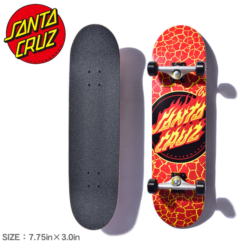 送料無料 サンタクルーズ スケートボード FLAME DOT LARGE SK8