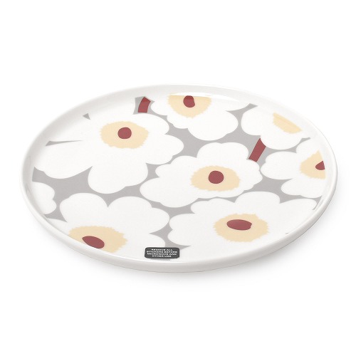 マリメッコ 食器 プレート 25cm MARIMEKKO 67843 67956 72278 72637 73068 ベージュ ネイビー 紺 キッチン 食卓 丸皿 皿 総柄 黒｜z-craft｜06