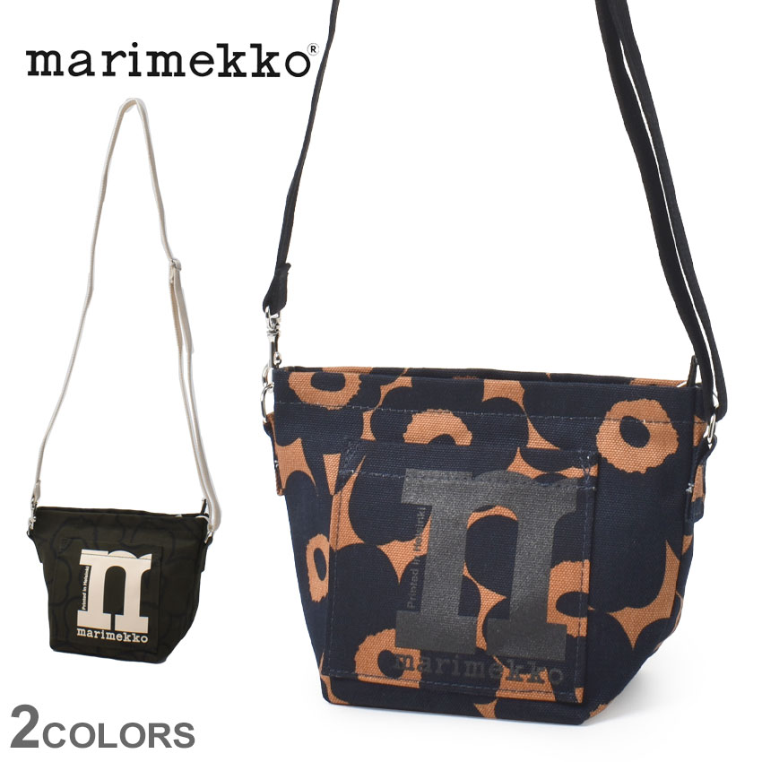 マリメッコ ショルダーバッグ MONO MINI CROSSBODY MINI UNIKKO ショルダーバッグ MARIMEKKO 92443  ネイビー 紺 ブラウン 茶 鞄