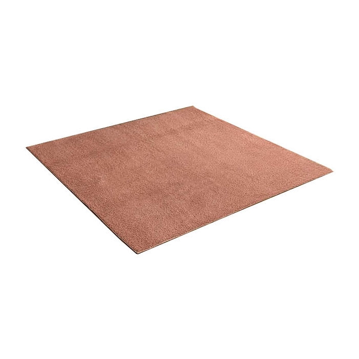 送料無料 絨毯 ミックスパイルラグ 185×185cm ブラウン グレー 