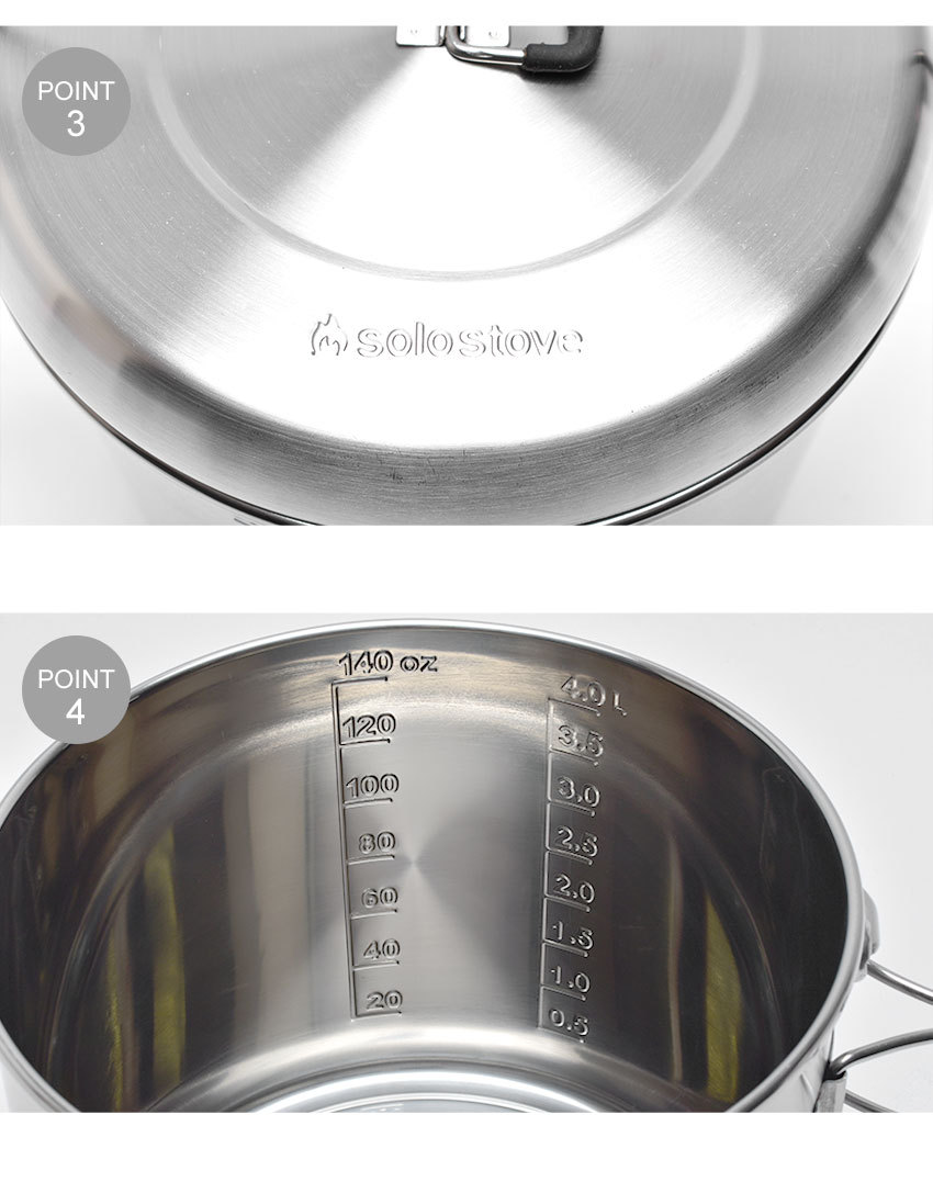 ソロストーブ ポット4000 POT4 シルバー　新品 送料無料 ソロストーブ 調理器具 ポット4000 SOLO STOVE POT4