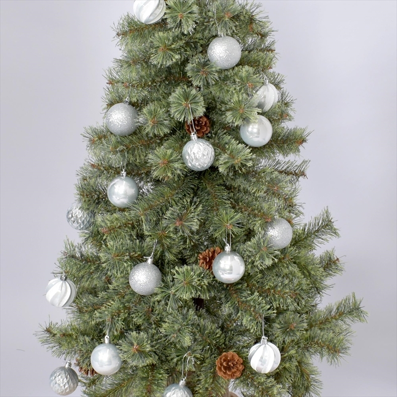 クリスマスツリー オーナメント デザインカットボール 6cm 16個セット 