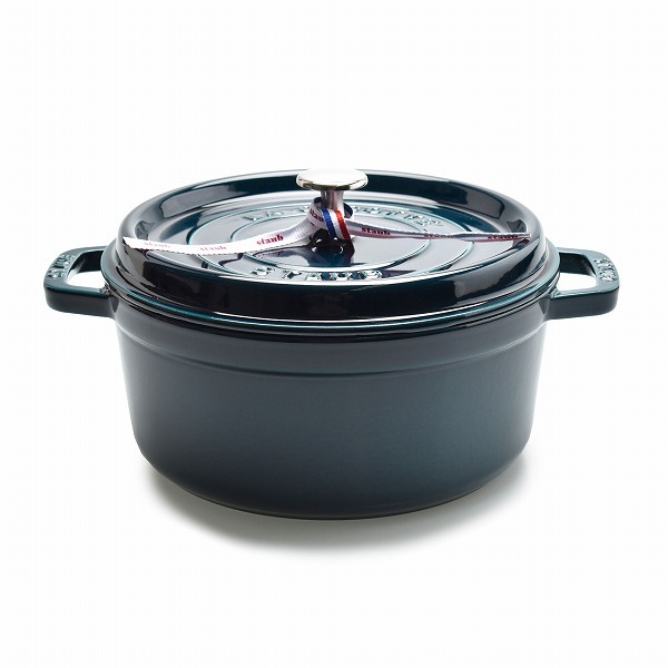 送料無料 ストウブ ココット鍋 ピコ ココット ラウンド 24cm STAUB 黒