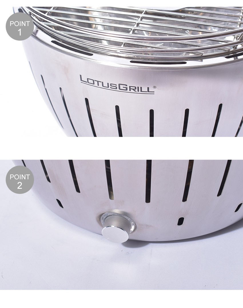 ロータスグリル LOTUS GRILL レギュラーサイズ G340 ホワイト LOTUSGRILL ロータスグリル レギュラーサイズ ホワイト お試し炭
