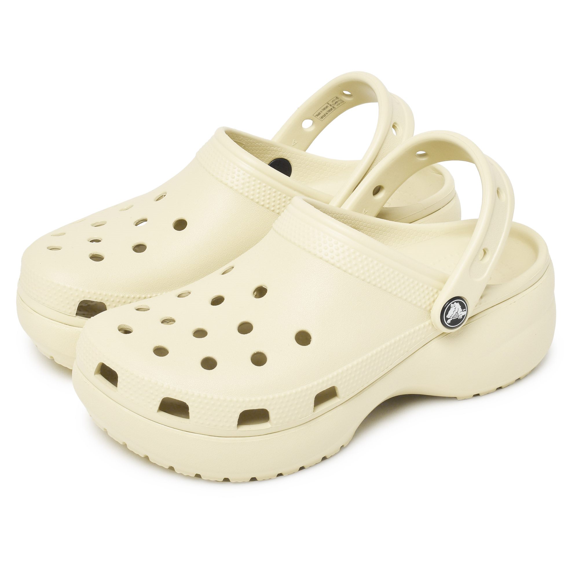 クロックス サンダル レディース クラシック プラットフォーム クロッグ CROCS 206750 黒 白｜z-mall｜04