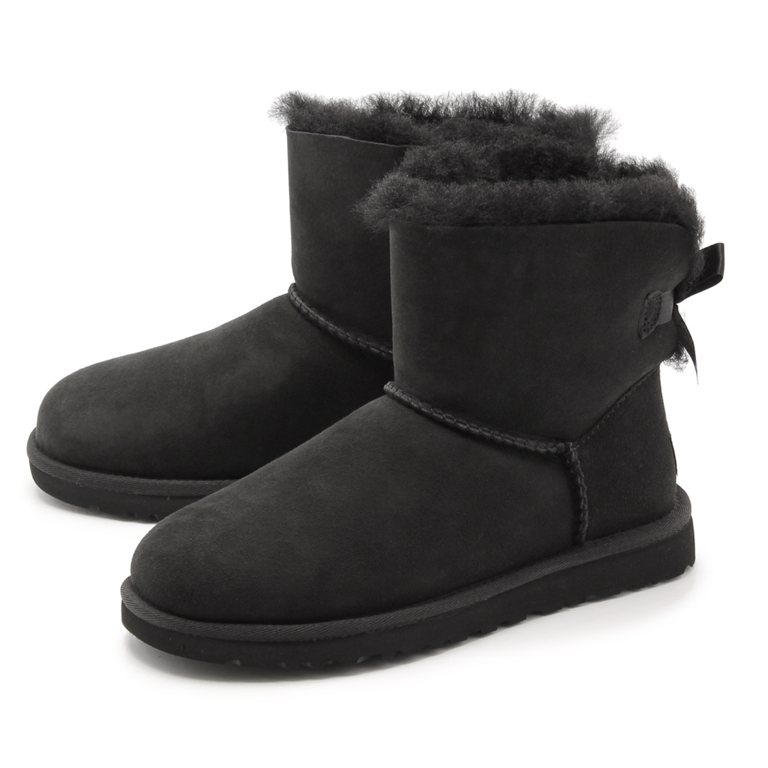 送料無料 アグ ムートンブーツ レディース ミニ ベイリーボウ II UGG 1016501 黒 グレー あったか 保温 防寒 撥水 防汚 ボア ショートブーツ ショート丈｜z-mall｜02