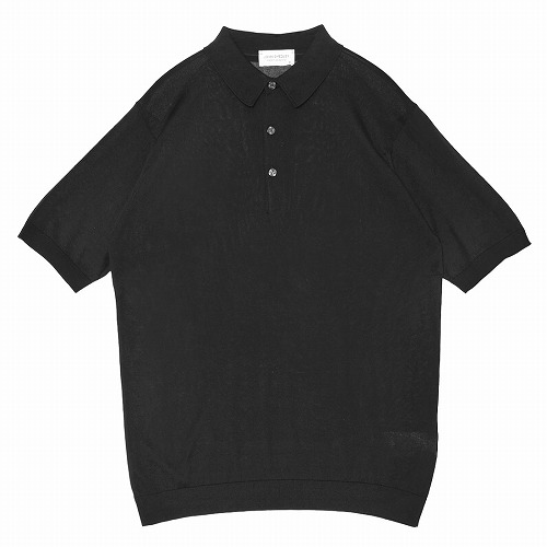 ジョン・スメドレー ブラック ポロシャツ 半袖　(クリーニング済み) JOHN SMEDLEY ジョンスメドレー 半袖ポロシャツ メンズ ブラック