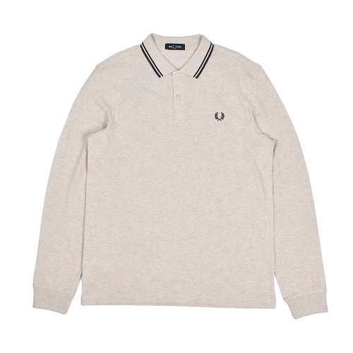 FRED PERRY M3636 長袖ポロシャツ M ベージュ FRED PERRY（フレッドペリー） ポロシャツ 長袖 メンズ The Fred Perry