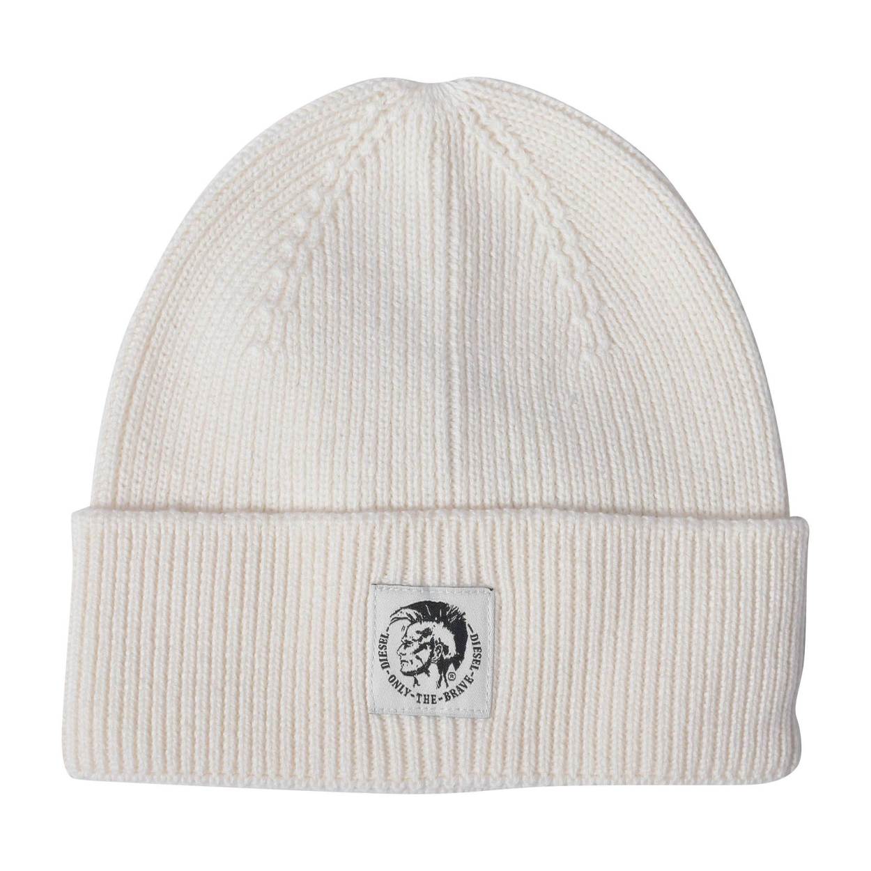 ディーゼル ニット帽 メンズ レディース K-CODER-FULLY CAP DIESEL A02881 0DAOB ホワイト ブラウン ネイビー  ブラック 白 黒 ロゴ