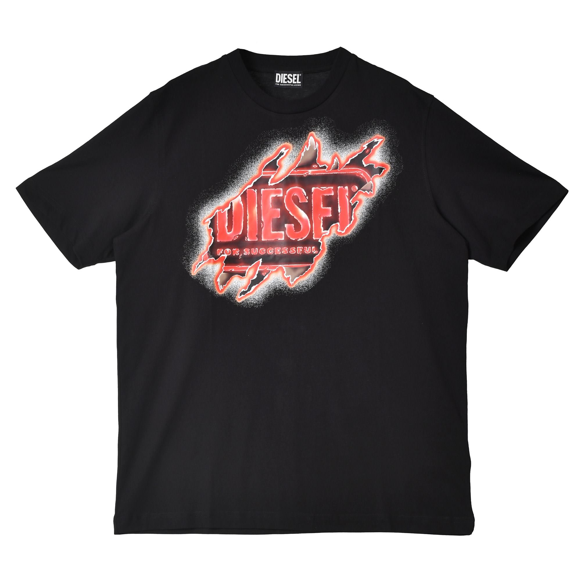 ディーゼル 半袖Tシャツ メンズ T-JUST-E43 T-SHIRT DIESEL A097540AAXJ ブラック 黒 ホワイト 白 トップス 半袖 Tシャツ 人気｜z-mall｜03