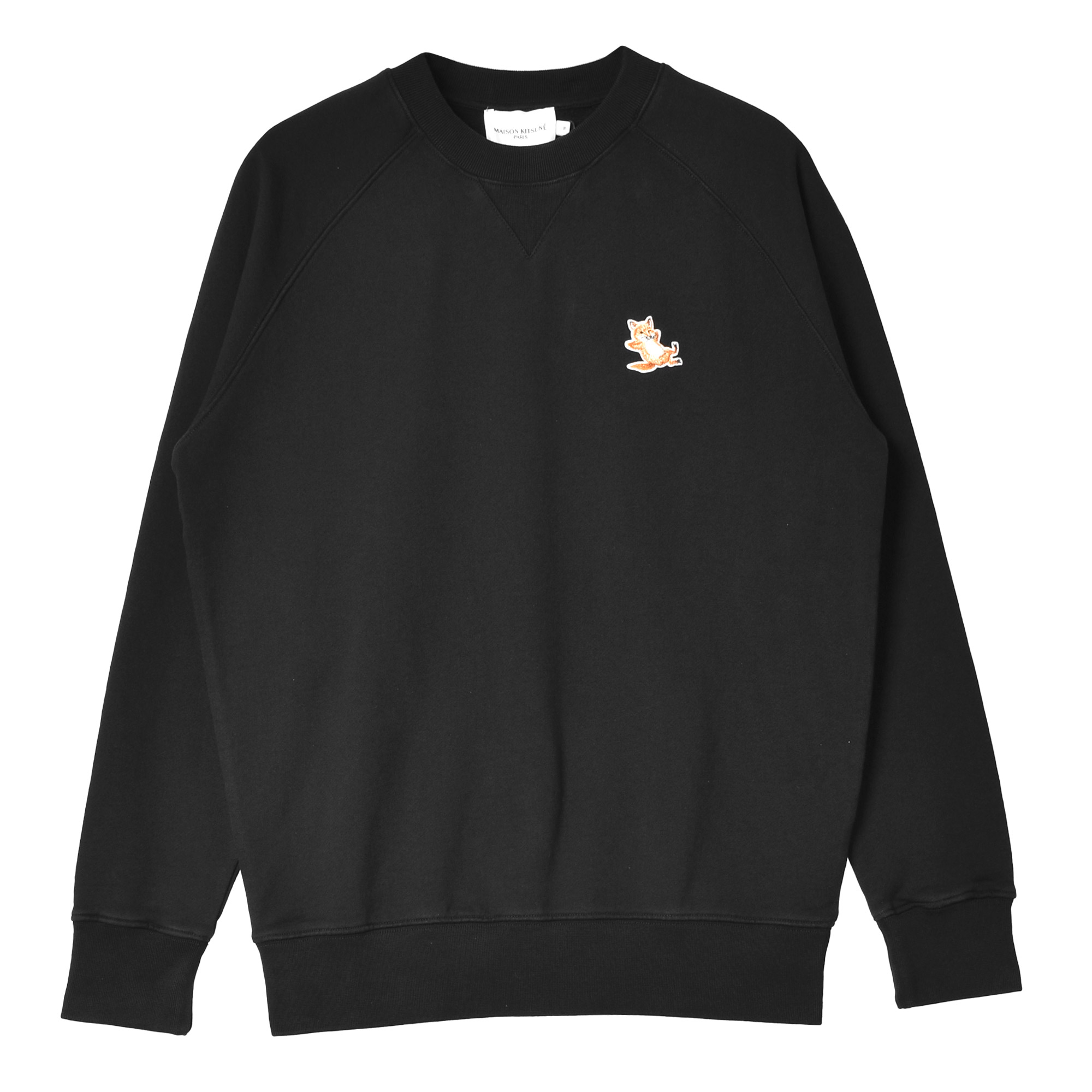 メゾンキツネ スウェット メンズ レディース MAISON KITSUNE GU00342KM0002 ブラック 黒 ネイビー 紺 ウェア トップス  トレーナー スエット ワンポイント