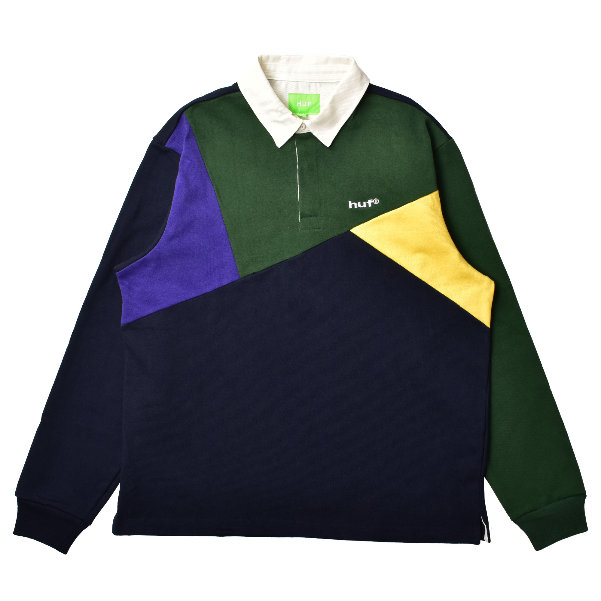HUF（ハフ） ポロシャツ 長袖 メンズ MIXED UP LS KNIT POLO HUF 