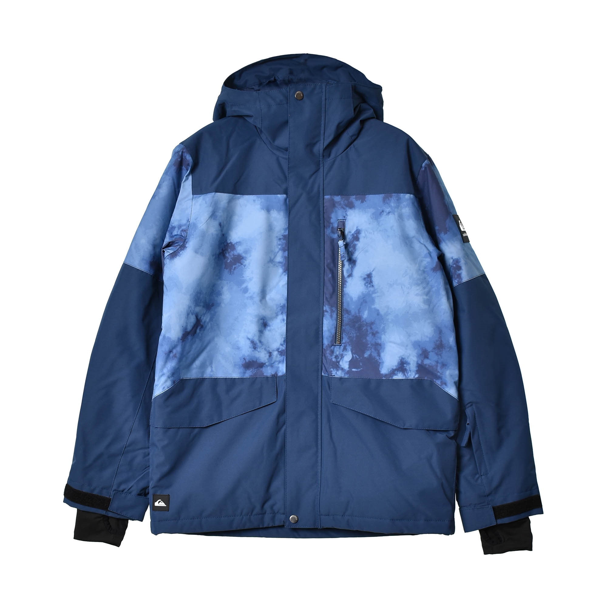 送料無料 クイックシルバー ジャケット メンズ MISSION PRINTED BLOCK JK QUIKSILVER EQYTJ03339 黒 ネイビー 紺 青 撥水