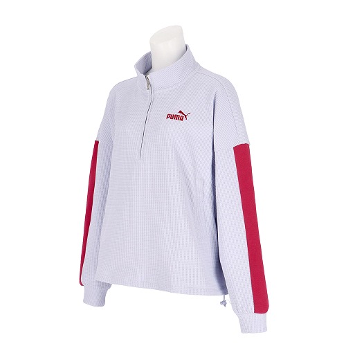 プーマ PUMA レディース トップス  CORE HERITAGE ワッフル トラック ハーフジップ 686883 （ホワイト） PUMA公式】ウィメンズ CORE HERITAGE ワッフル トラック ジャケット