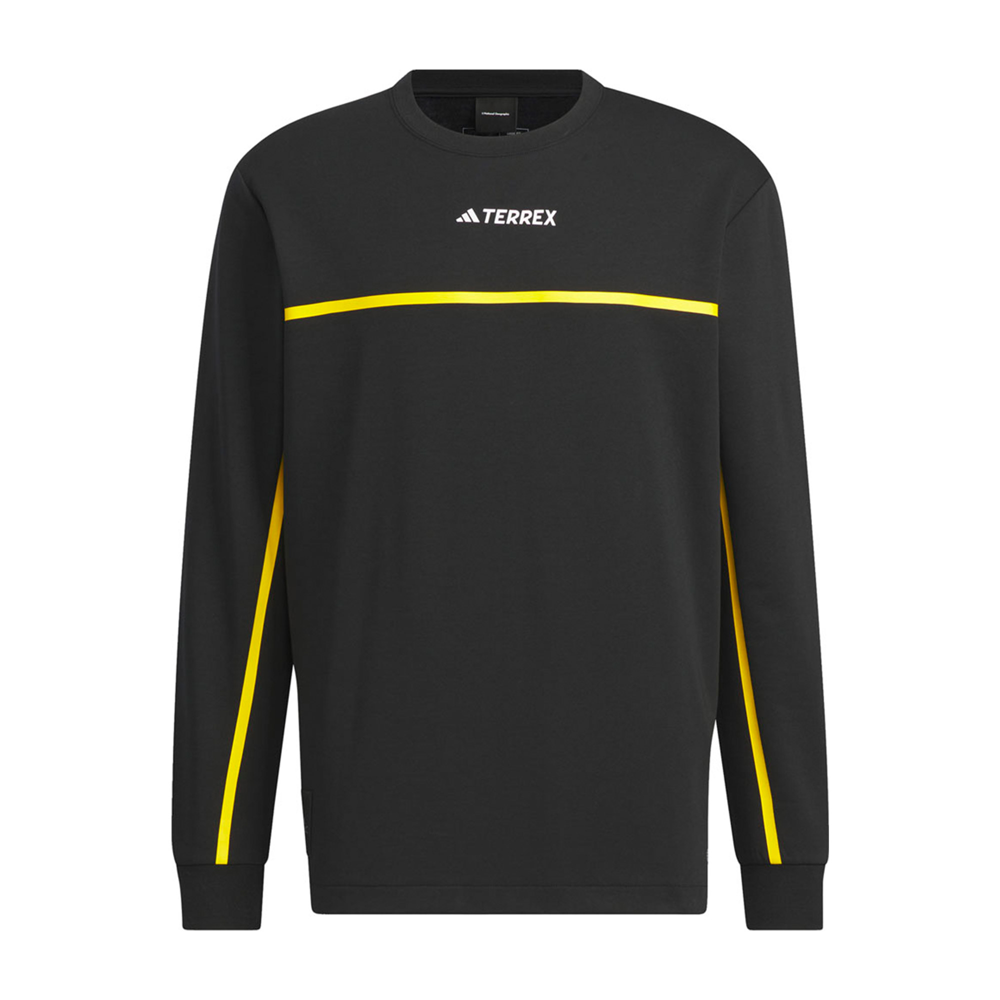 アディダス 長袖Tシャツ メンズ ナショナル ジオグラフィック 長袖テックTシャツ ADIDAS HBR53 ブラック 黒 ホワイト 白 長袖 服｜z-mall｜02