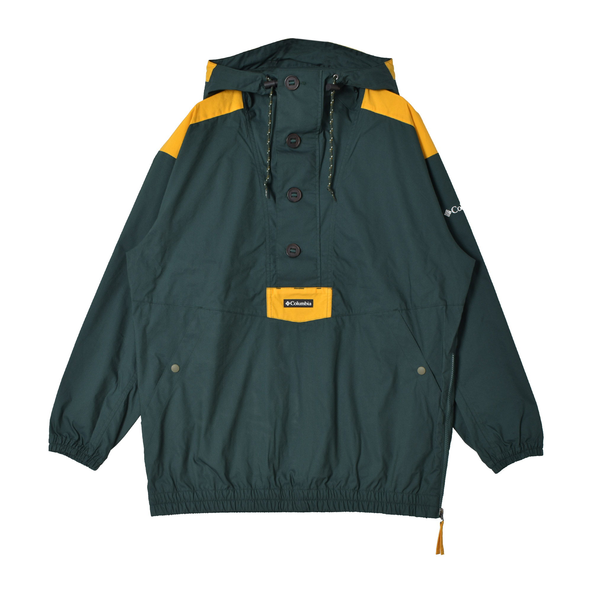 コロンビア Columbia 中綿アノラックパーカー パファージャケット 90s Columbia Nylon Anorak Parka 黒青紫 M コロンビア