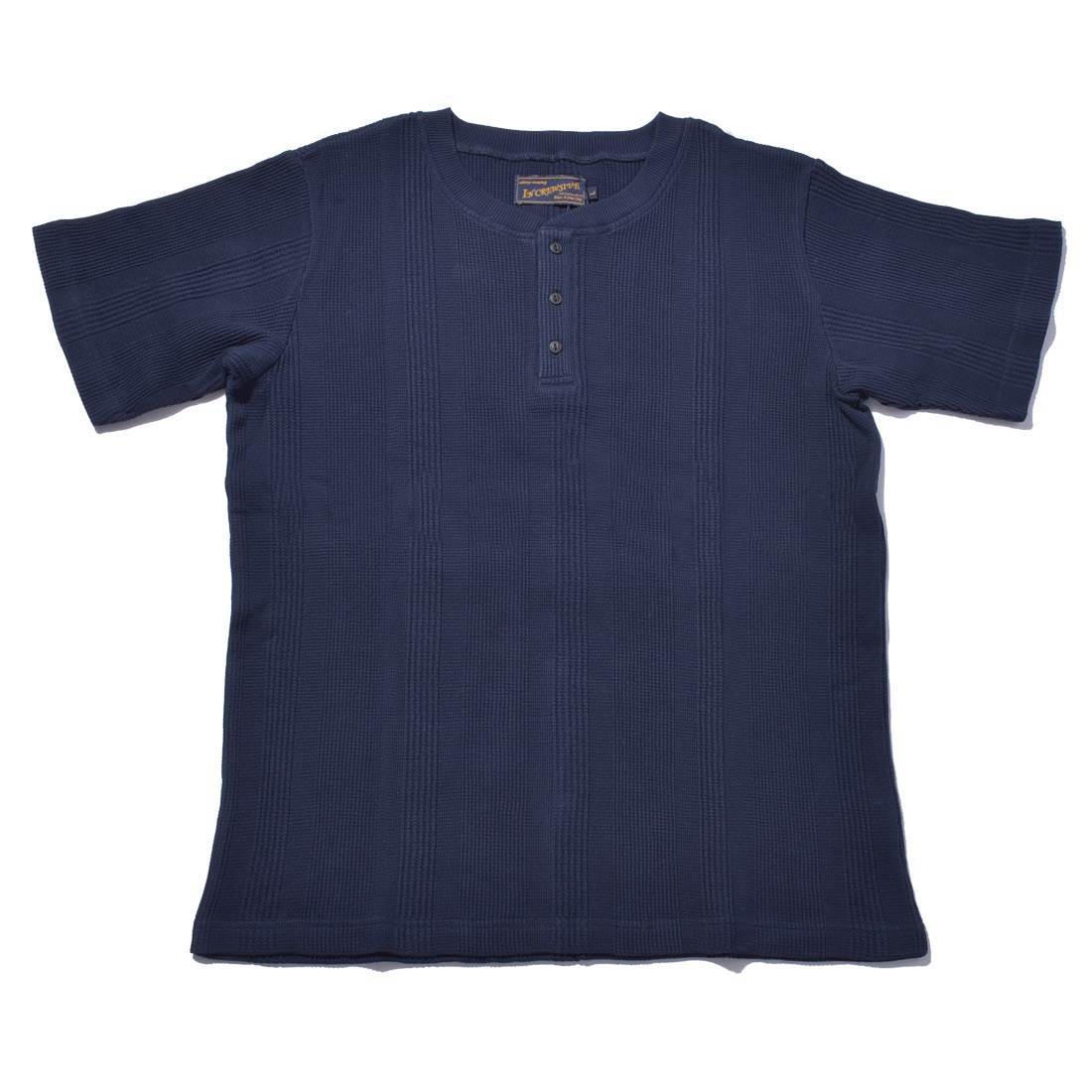 Tシャツ メンズ 半袖 おしゃれ ワッフル 無地 ヘンリーネック