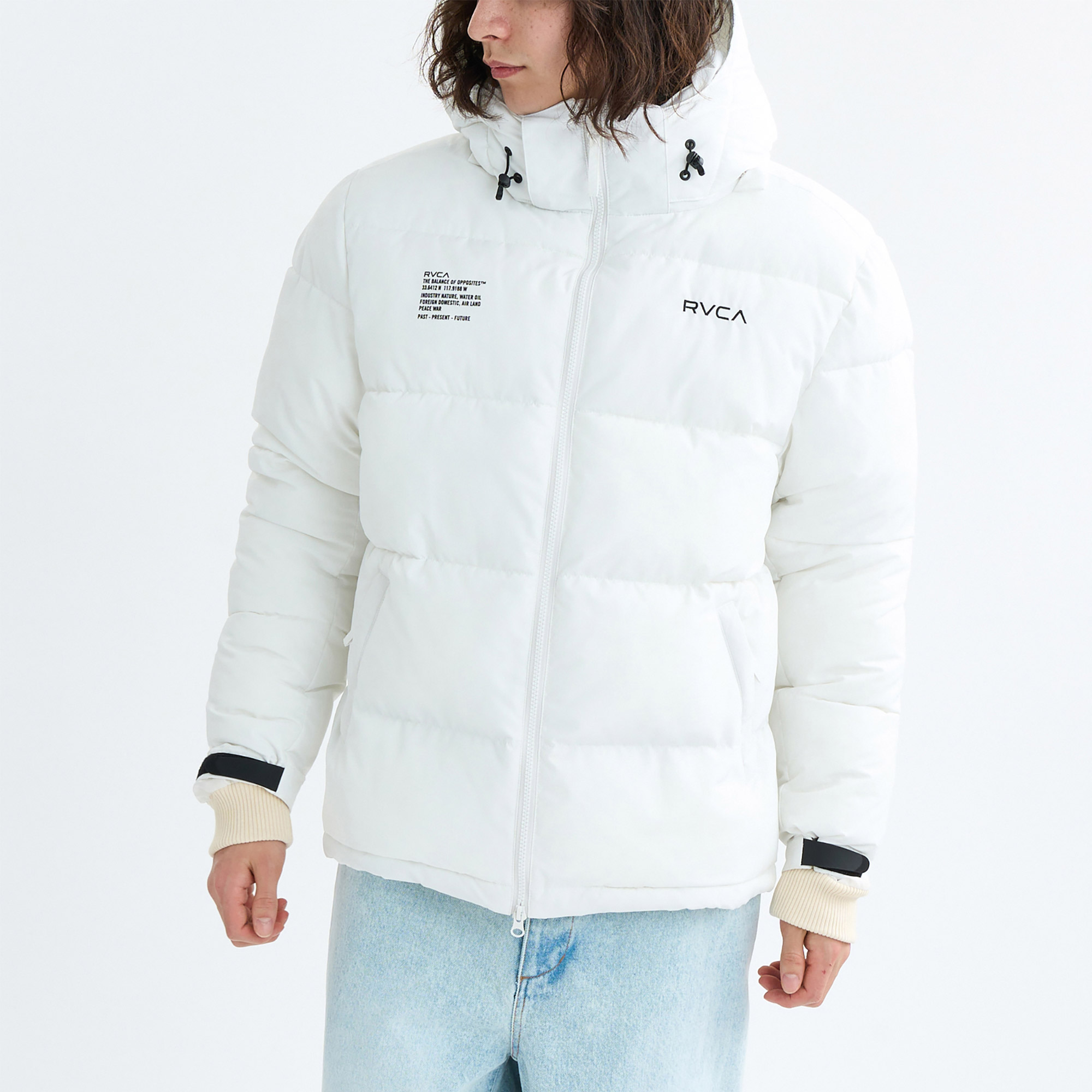RVCA（ルーカ） ダウンジャケット メンズ BACK PRINT PUFFER JKT RVCA