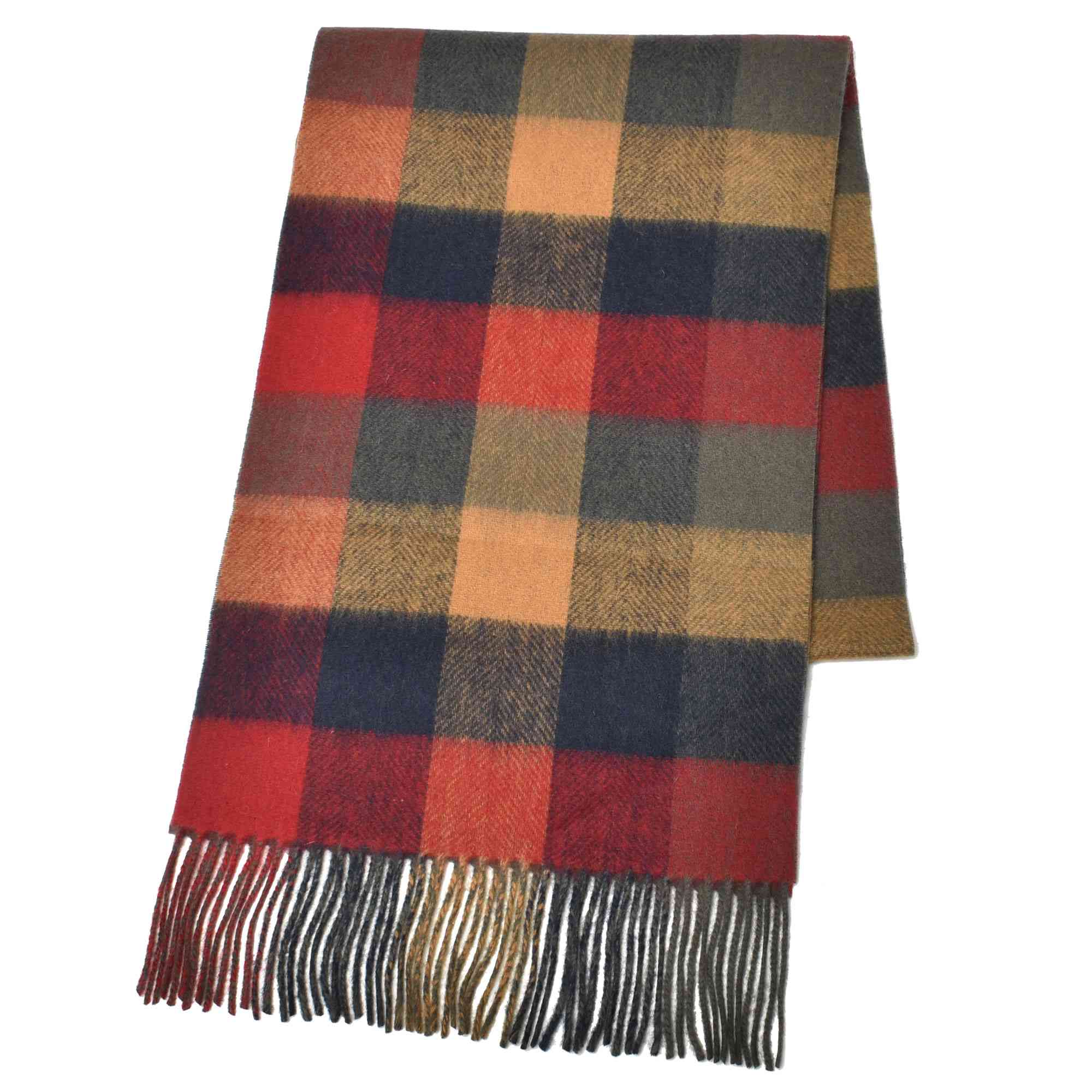 バブアー スカーフ メンズ レディース ラグース スカーフ BARBOUR USC0376 ネイビー レッド マフラー ブロックチェック 無地
