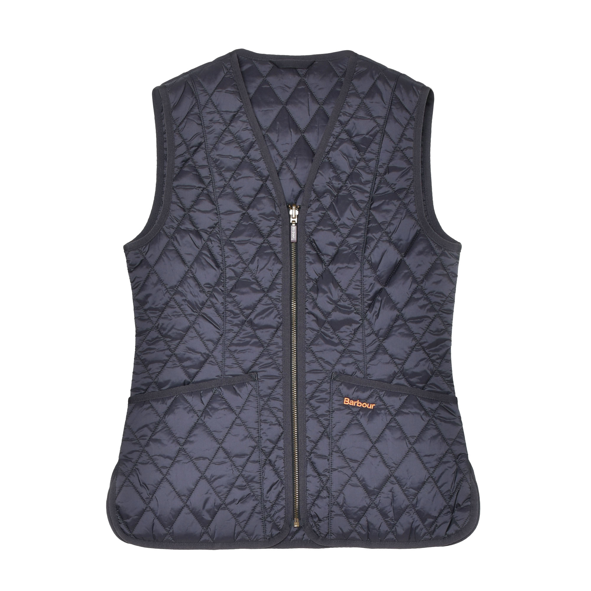 BARBOUR ブラック キルティングベスト40サイズ 程度良 希少サイズ 楽天