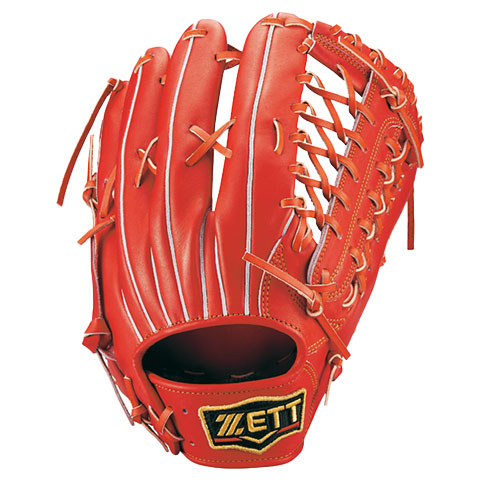 軟式グローブ外野用（ゼット／スポーツ用品）（色：オレンジ系