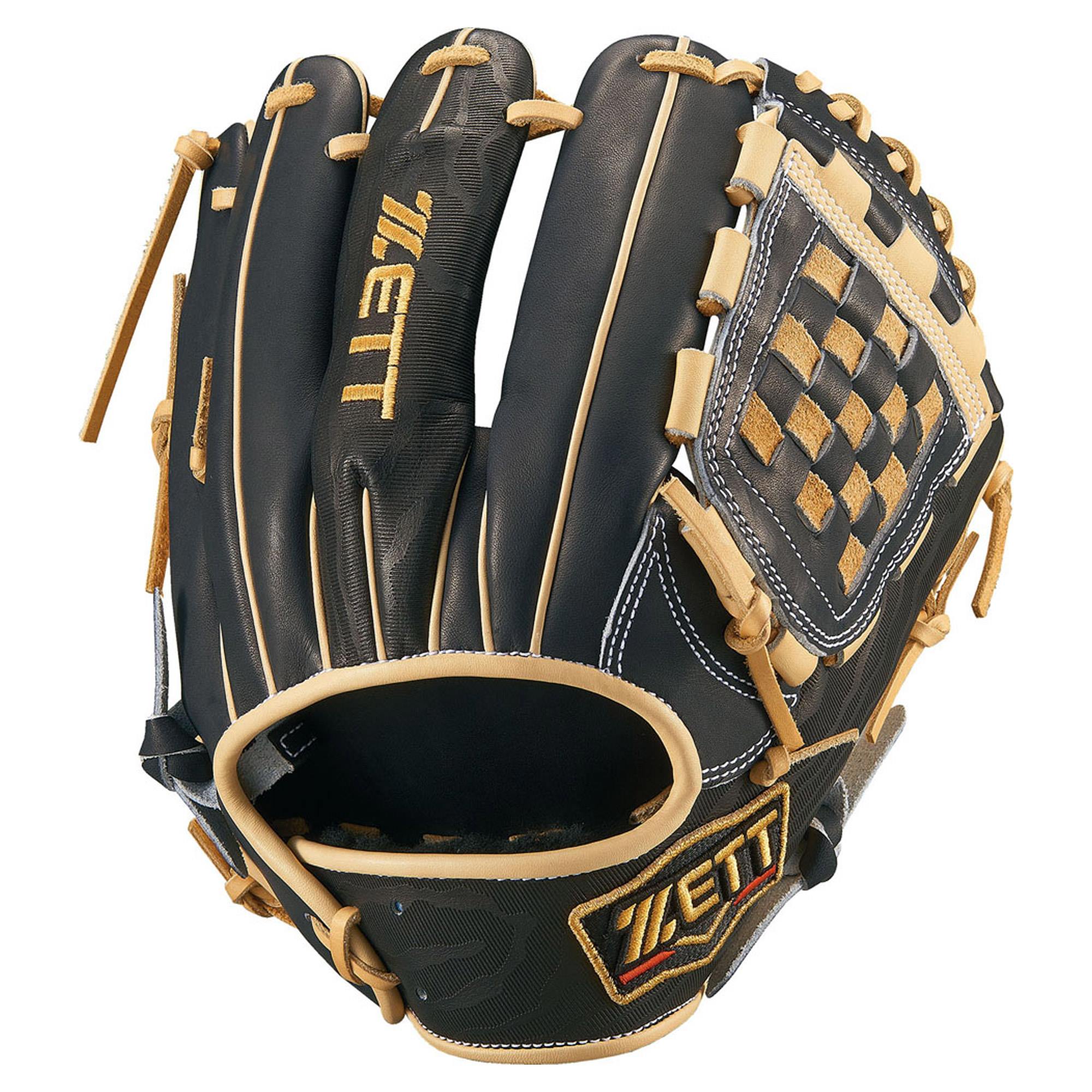 ZETTプロステイタス　軟式グラブ 内野BRGB32450 ゼット（ZETT） グラブ 大人 一般 ZETT BRGB32450 ブラック 黒 レッド