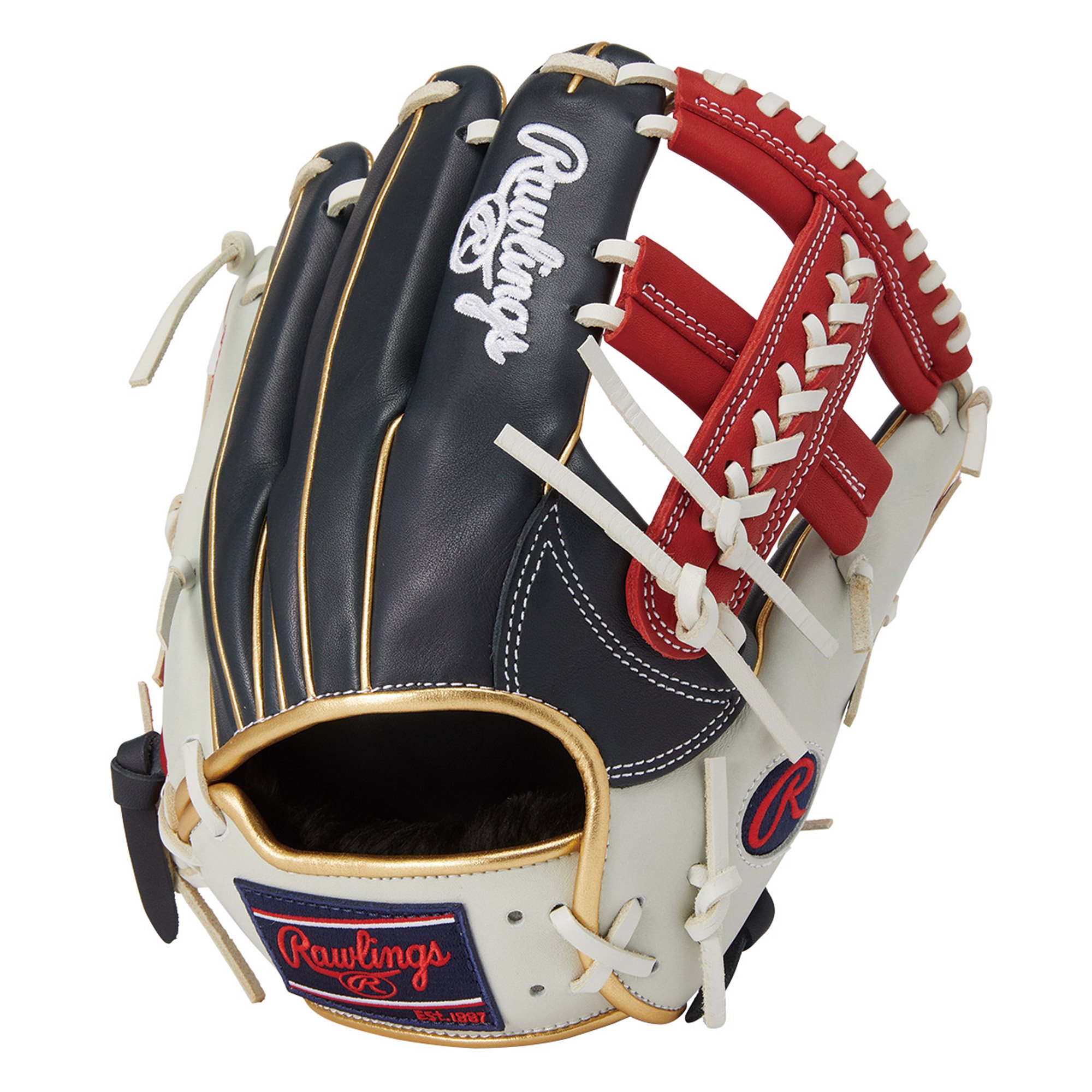 Rawlings ウィザード　軟式グローブ 黒/青/金 Rawlings（ローリングス） グローブ 大人 一般 軟式 HOH PRO EXCEL
