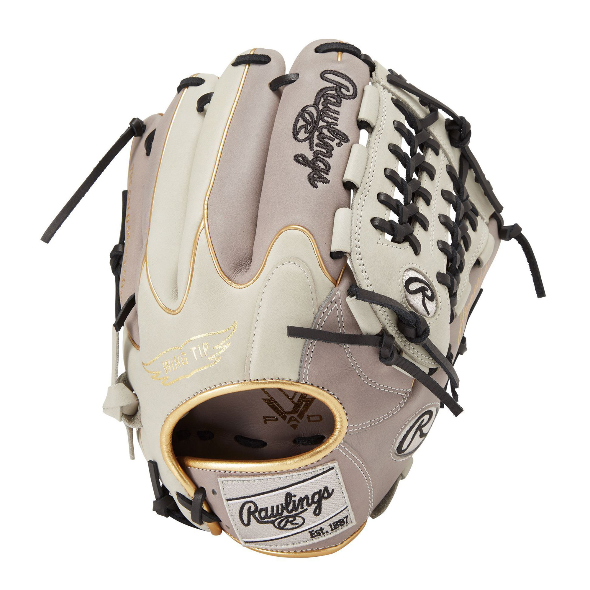 Rawlings 軟式 左投用 GR4FHTCN55W オールフィールダー用 ローリングス グローブ 大人 一般 Rawlings GR4FHTCN55W グレー