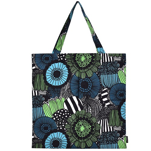 マリメッコ トートバッグ 43×43cm ウニッコ MARIMEKKO エコバック ブラック 黒 グリーン カバン かばん 鞄 手提げ ファブリック  北欧 【ネコポス配送】 : 7403-0021 : Z-MALL ヤフーショッピング店 - 通販 - Yahoo!ショッピング