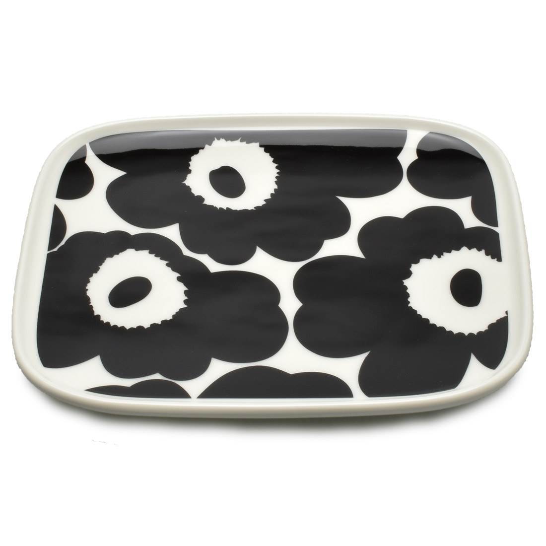 marimekko マリメッコ プレート 15cm×12cm ホワイト 白 ブラック