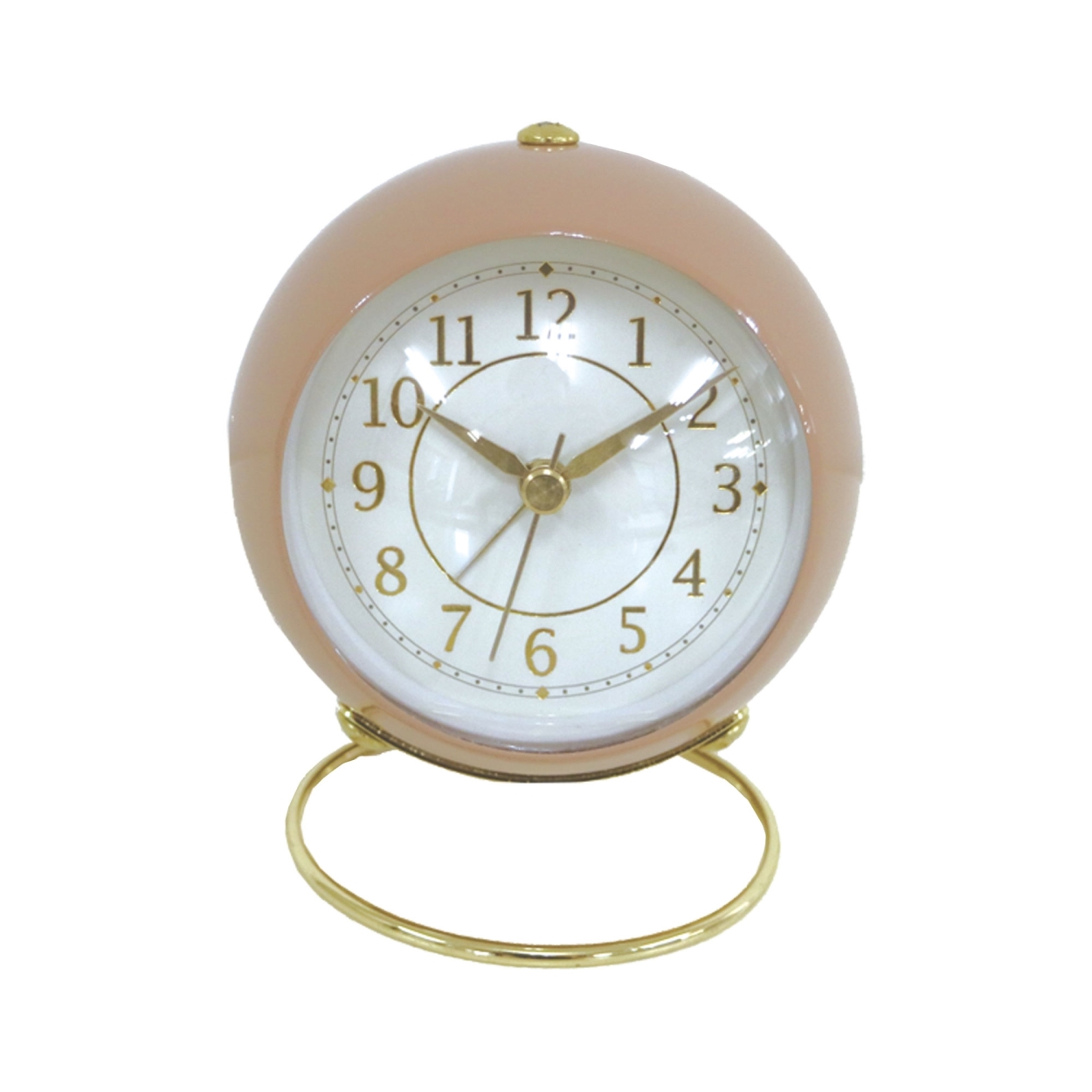 送料無料 マルモ 置き時計 アラームクロックスフィア MARMO ブラウン 茶 時計 コンパクト シンプル スイープ 目覚まし時計｜z-mall｜04
