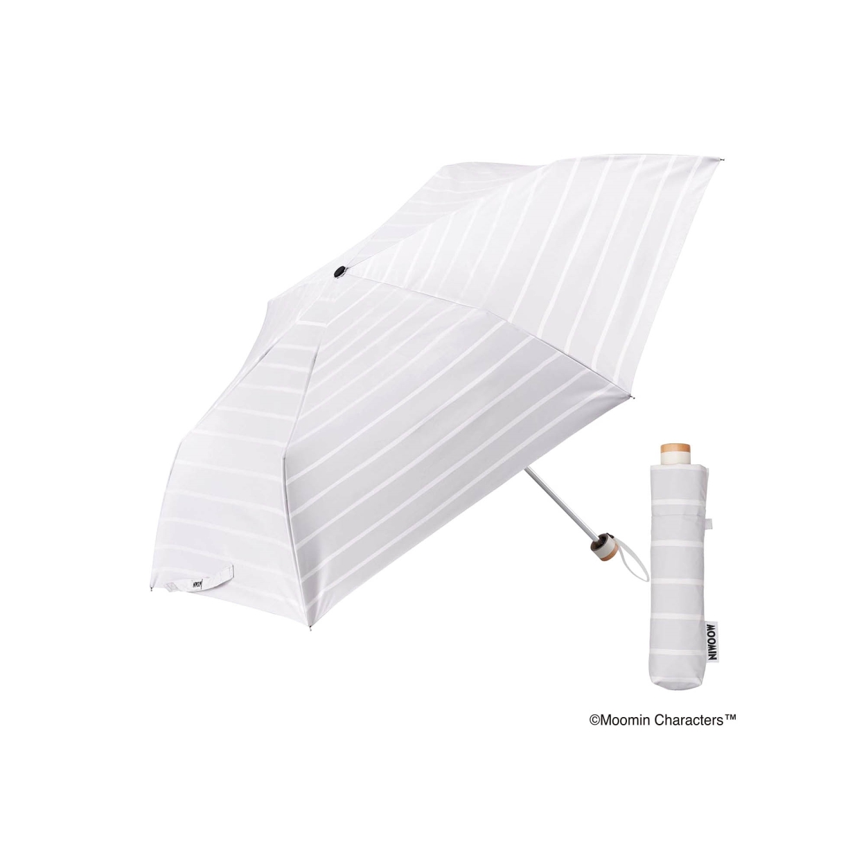 ウォーターフロント 傘 メンズ レディース 晴雨兼用折りたたみ傘 50cm MOOMIN WATER FRONT グレー ベージュ ブルー 青 雨傘 日傘｜z-mall｜04