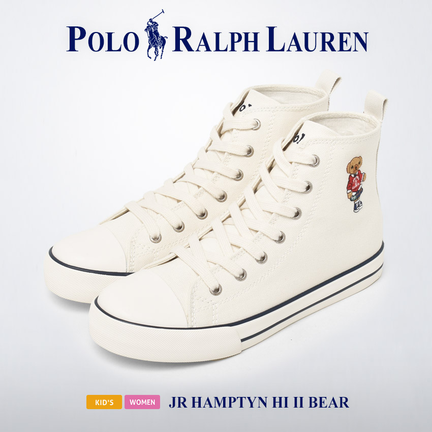 送料無料 ポロ ラルフローレン スニーカー レディース キッズ 子供 HAMPTYN HI II BEAR POLO RALPH LAUREN RF103725 RF103697｜z-sports｜03